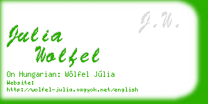 julia wolfel business card
